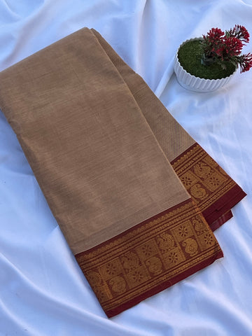 Chettinad cotton ash & coffee plain
