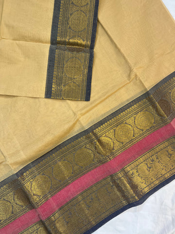 Chettinad cotton saree- colour- sandal