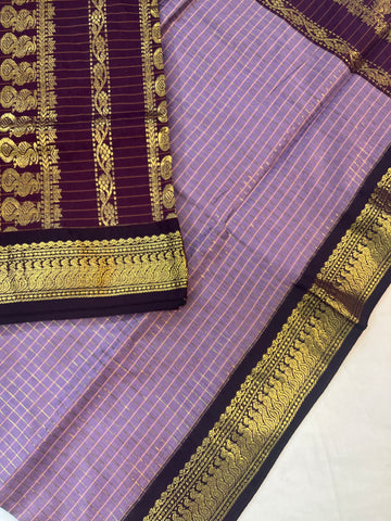Kalyani cotton saree - lavandar
