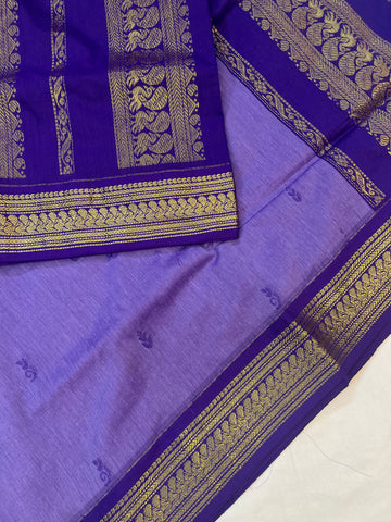 Kalyani cotton saree -lavandar