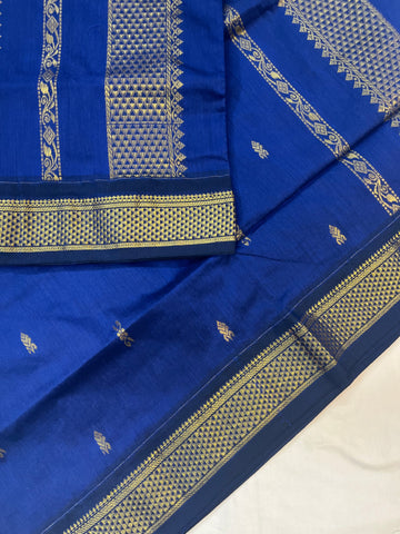 Kalyani cotton saree - blue