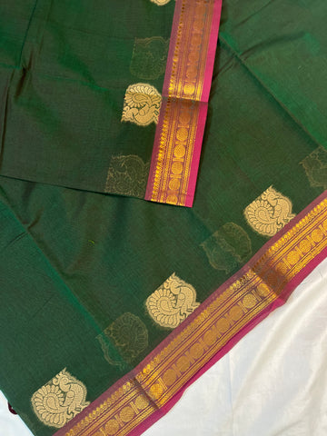 Chettinad cotton saree-colour- green