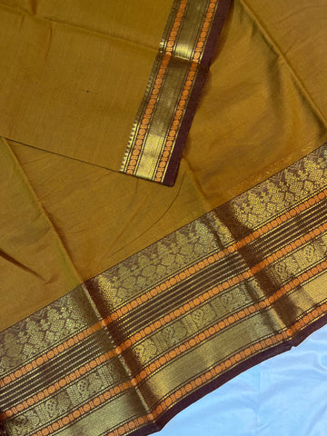 Chettinad cotton saree- colour- mustard