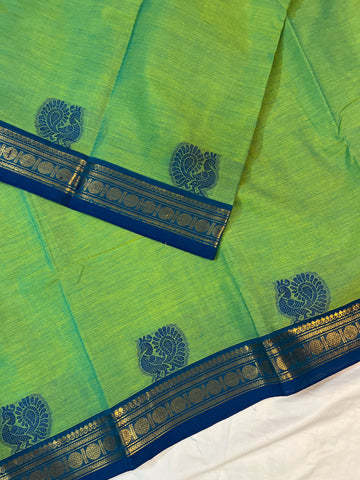 Chettinad cotton saree-colour- green