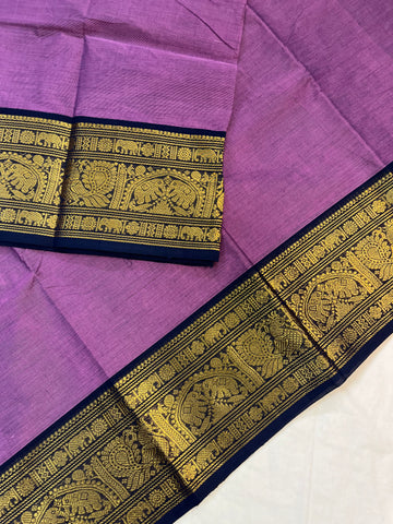 Chettinad cotton saree - lavandar