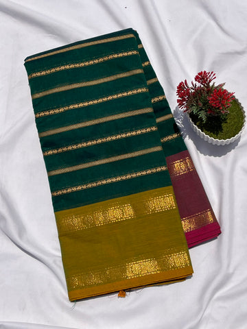 Chettinad velthari green & pink _ green