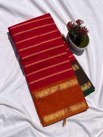 Chettinad velthari pink & green _ orange