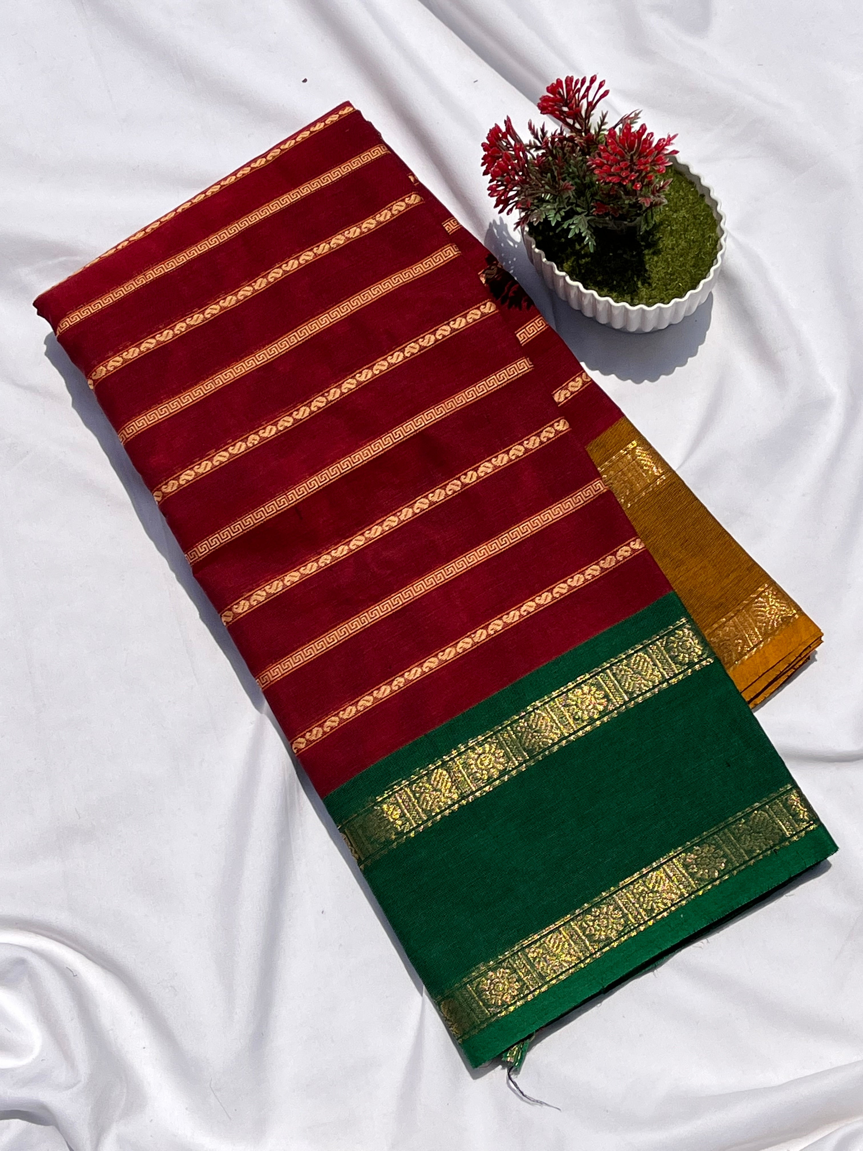 Cettinad velthari red & green _ yellow